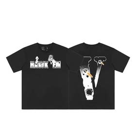 HAWKEM Big V letter print cotton short-sleeved T-shirt（40 styles)-1892