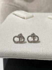 Dior classic rhinestone earrings-0083