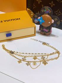 Louis Vuitton LV three-layer four-leaf clover rhinestone bracelet-3724