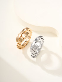 Bulgari narrow version diamond-free snake ring-3743